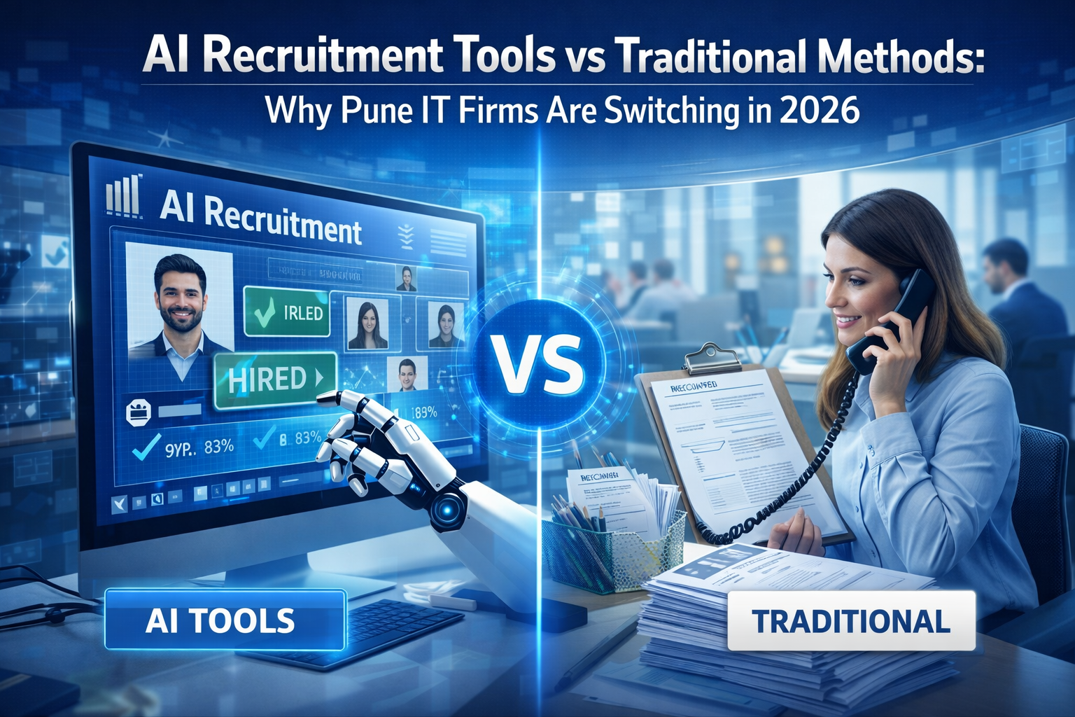 AI recruitment tools vs traditional methods for Pune IT companies